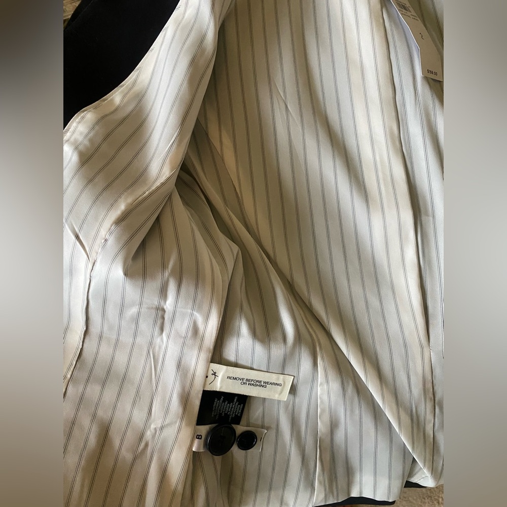 Ann Taylor NWT SKIRT SUIT SET - Sleek Black Blazer & Skirt - Picture 6 of 10